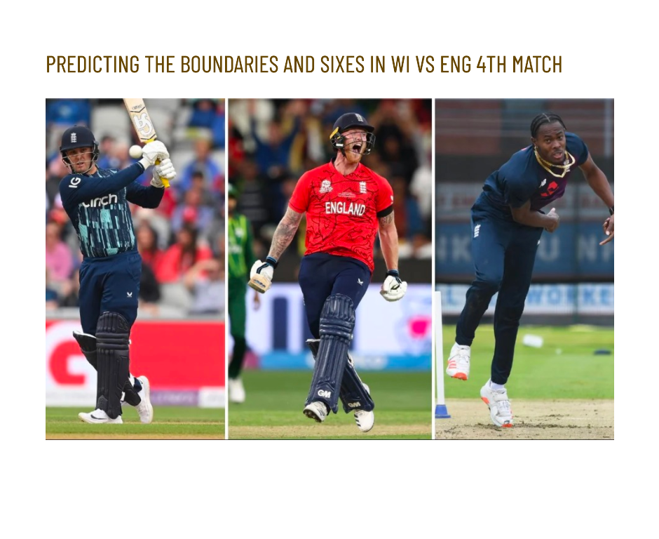 T20 Carnage: Predicting the Boundaries and Sixes in WI vs ENG 4th Match