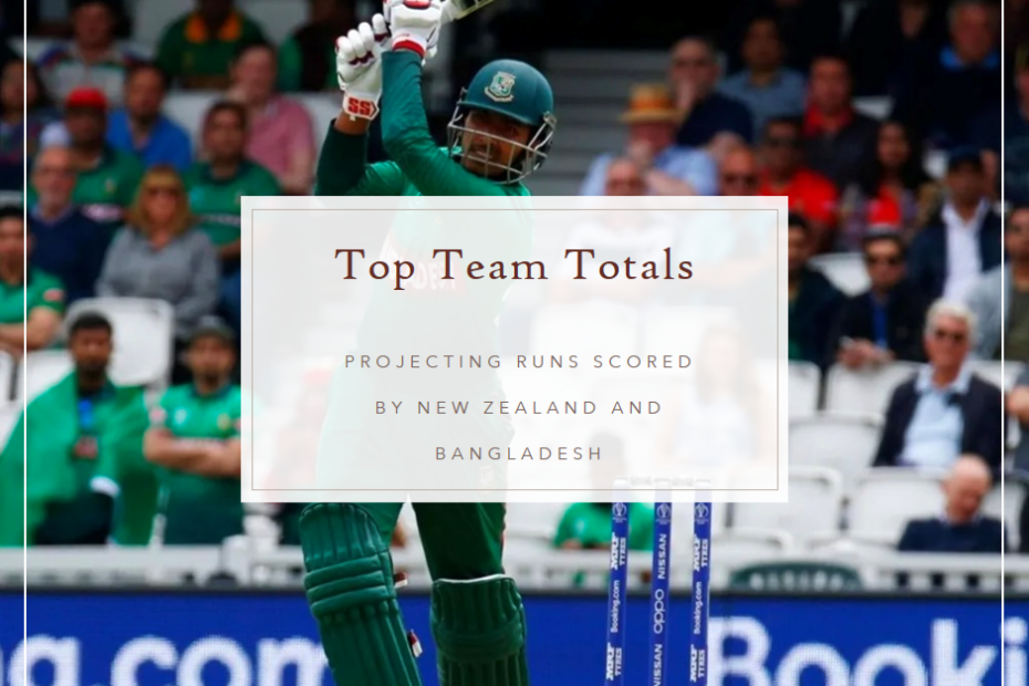 Top Team Totals: Projecting Runs Scored by New Zealand and Bangladesh